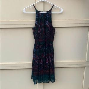 High neck mini dress